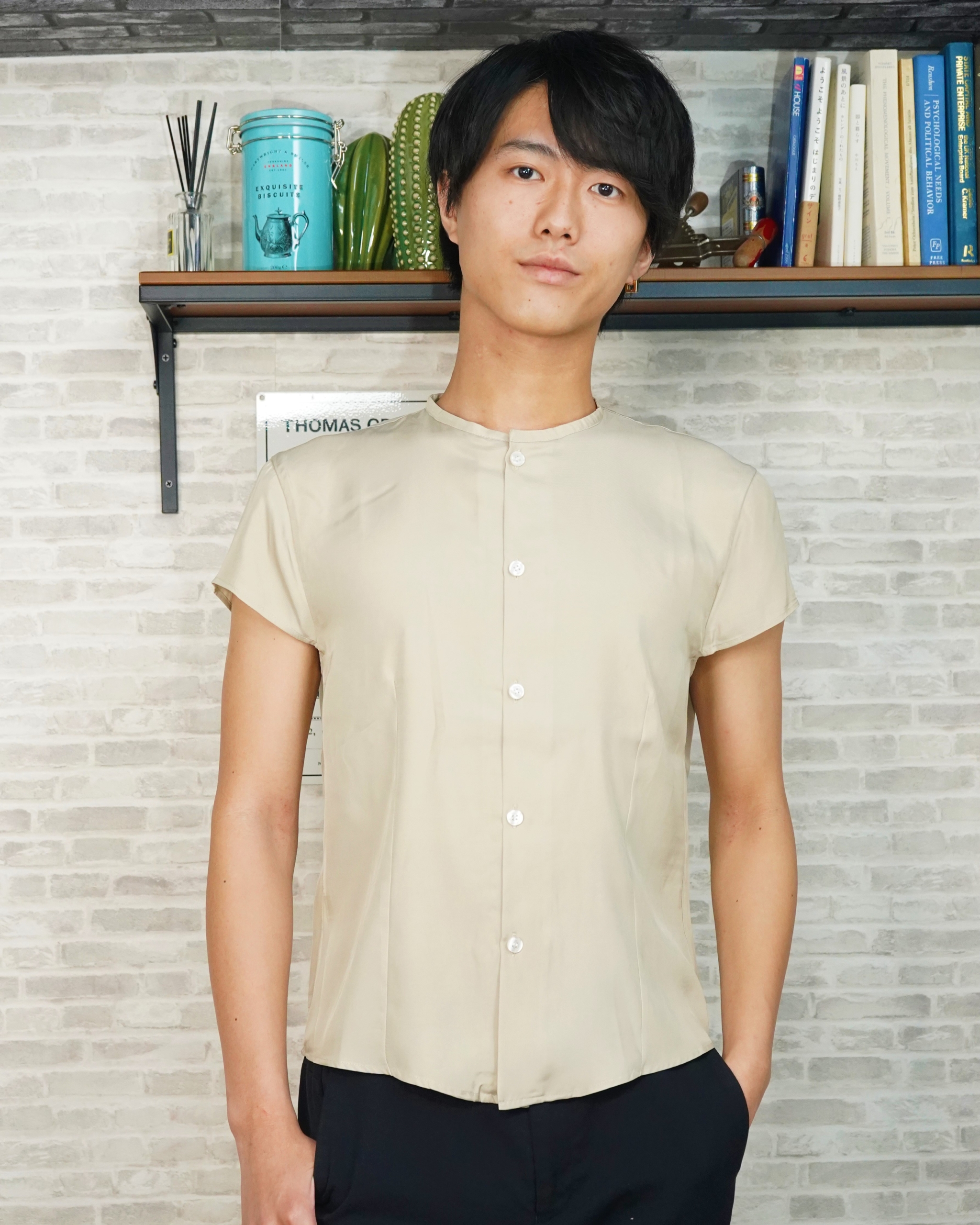 メンズ フレンチスリーブシャツ E 002 M E L Destiny